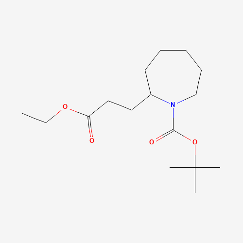 Molecular Structure of 146337-42-0 (Ethyl 1-[(1,1-dimethylethoxy)carbonyl]hexahydro-1H-azepine-2-propanoate)