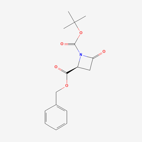 Molecular Structure of 146849-54-9 (2-O-benzyl 1-O-tert-butyl (2S)-4-oxoazetidine-1,2-dicarboxylate)