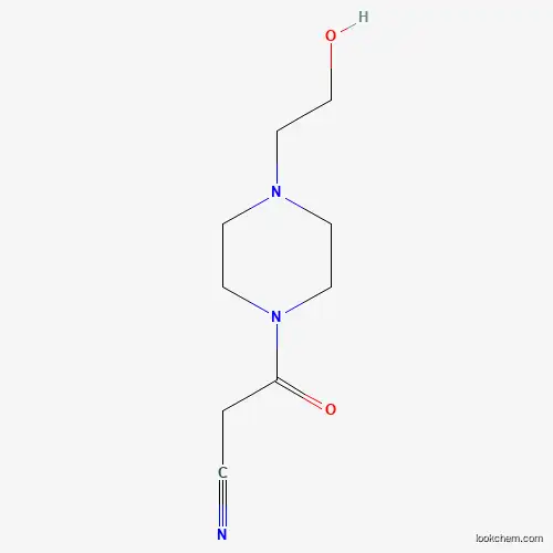 1-Piperazinepropanenitrile, 4-(2-hydroxyethyl)-b-oxo-