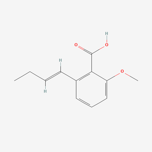 Molecular Structure of 156360-93-9 (Benzoic acid, 2-(1-butenyl)-6-methoxy-, (E)-)