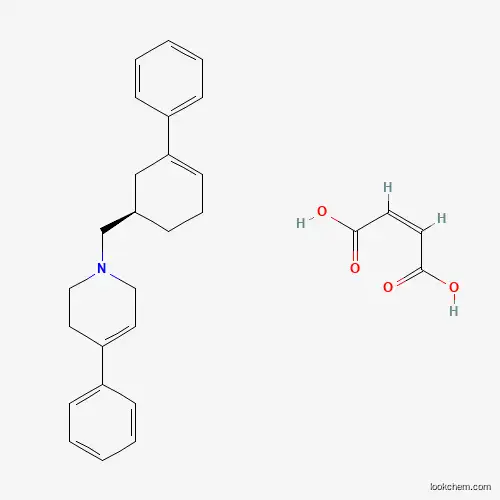 Molecular Structure of 178555-05-0 (1,2,3,6-Tetrahydro-4-phenyl-1-((3-phenyl-3-cyclohexen-1-yl)methyl)pyridine maleate, R-)
