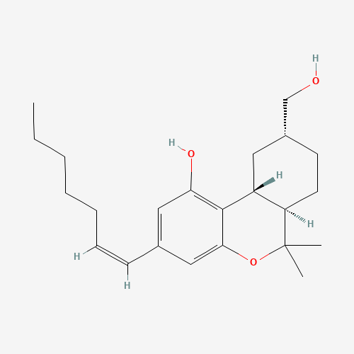 Molecular Structure of 180989-26-8 (6H-Dibenzo(b,d)pyran-9-methanol, 3-(1-heptenyl)-6a,7,8,9,10,10a-hexahydro-1-hydroxy-6,6-dimethyl-, (6ar-(3(Z),6aalpha,9alpha,10abeta))-)