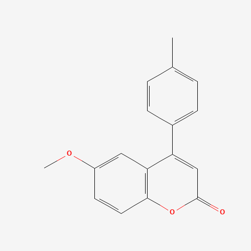 Molecular Structure of 185418-07-9 (6-Methoxy-4-(4-methylphenyl)-2H-1-benzopyran-2-one)