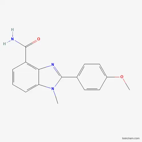 Molecular Structure of 188106-84-5 (2-(4-Methoxy-phenyl)-1-methyl-1H-benzoimidazole-4-carboxylic acid amide)