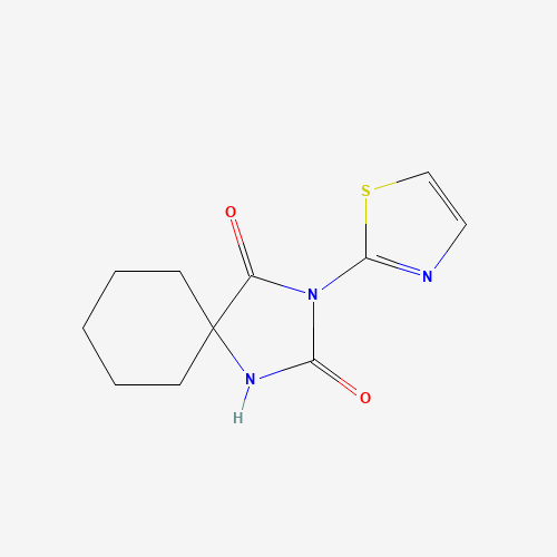 Molecular Structure of 190734-31-7 (1,3-Diazaspiro(4.5)decane-2,4-dione, 3-(2-thiazolyl)-)