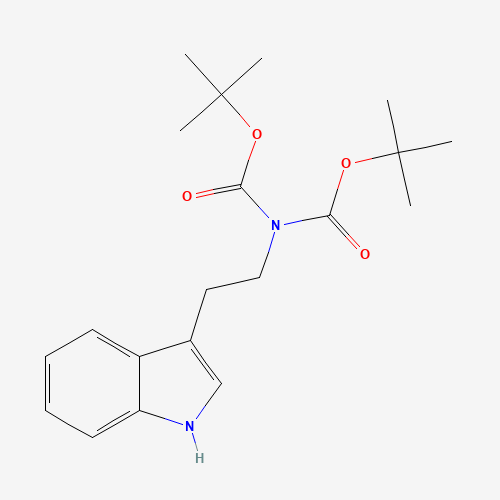 Molecular Structure of 195191-59-4 (3-[2-[Bis(tert-butoxycarbonyl)amino]ethyl]-1H-indole)