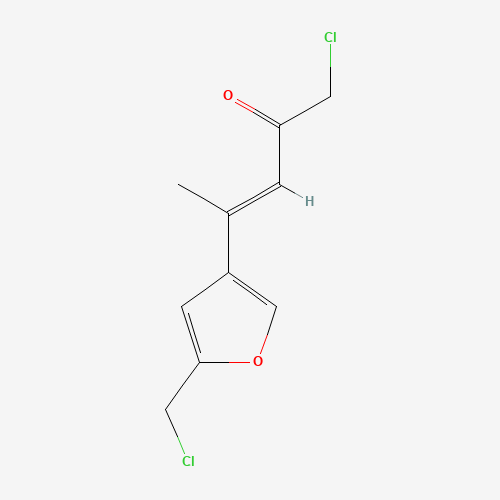 Molecular Structure of 196953-94-3 ((3E)-1-Chloro-4-[5-(chloromethyl)-3-furanyl]-3-penten-2-one)
