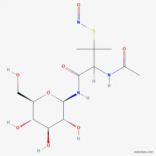 Molecular Structure of 214193-25-6 (2-Acetamido-3-methyl-3-nitrososulfanyl-N-[(2R,3R,4S,5S,6R)-3,4,5-trihydroxy-6-(hydroxymethyl)oxan-2-yl]butanamide)
