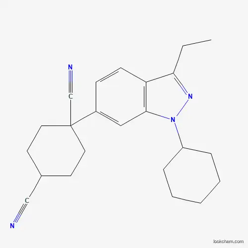 1,4-CYCLOHEXANEDICARBONITRILE, 1-(1-CYCLOHEXYL-3-ETHYL-1H-INDAZOL-6-YL)-, CIS-CAS