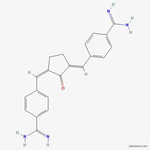 Molecular Structure of 258519-12-9 (Benzenecarboximidamide, 4,4'-[[(1E,3Z)-2-oxo-1,3-cyclopentanediylidene]dimethylidyne]bis-)