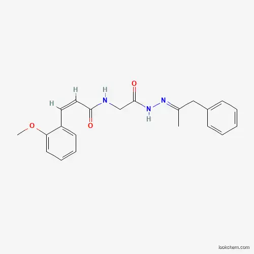 Molecular Structure of 374084-23-8 ((Z)-3-(2-Methoxy-phenyl)-N-[1-methyl-2-phenyl-eth-(E)-ylidene-hydrazinocarbonylmethyl]-acrylamide)