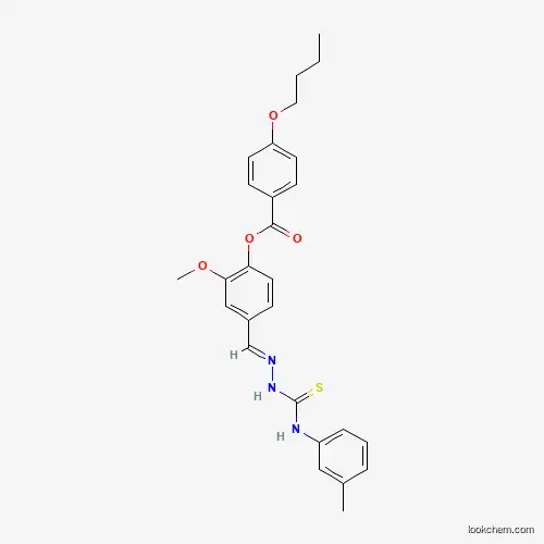 Molecular Structure of 765303-49-9 (2-Methoxy-4-(2-(3-toluidinocarbothioyl)carbohydrazonoyl)phenyl 4-butoxybenzoate)