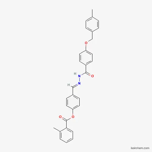 Molecular Structure of 765303-51-3 (4-(2-(4-((4-Methylbenzyl)oxy)benzoyl)carbohydrazonoyl)phenyl 2-methylbenzoate)