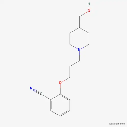 Molecular Structure of 78555-03-0 (Benzonitrile, 2-[3-[4-(hydroxymethyl)-1-piperidinyl]propoxy]-)