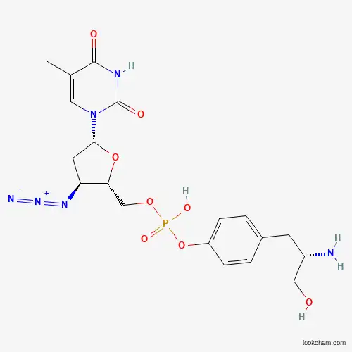 Molecular Structure of 788153-52-6 (5'-Thymidylic acid, 3'-azido-3'-deoxy-, mono[4-[(2S)-2-amino-3-hydroxypropyl]phenyl] ester)