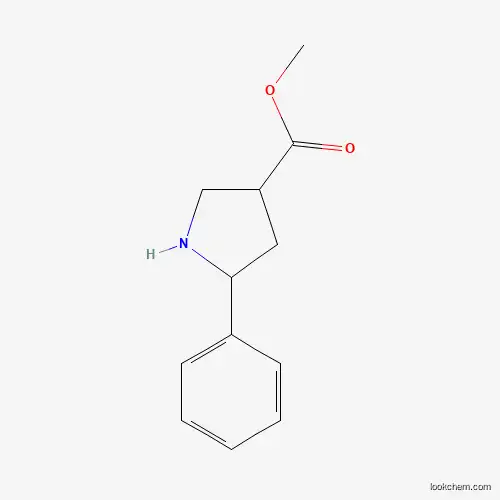 Molecular Structure of 1086393-06-7 (Methyl 5-phenyl-pyrrolidine-3-carboxylate)