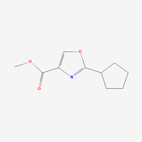 Molecular Structure of 1126634-44-3 (Methyl 2-cyclopentyloxazole-4-carboxylate)