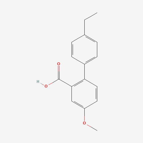 Molecular Structure of 1183400-94-3 (2-(4-Ethylphenyl)-5-methoxybenzoic acid)