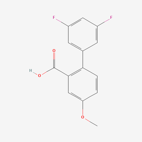 Molecular Structure of 1183572-07-7 (2-(3,5-Difluorophenyl)-5-methoxybenzoic acid)