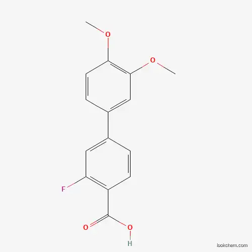 Molecular Structure of 1184479-32-0 (4-(3,4-Dimethoxyphenyl)-2-fluorobenzoic acid)