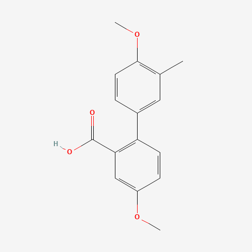 Molecular Structure of 1184517-27-8 (2-(4-Methoxy-3-methylphenyl)-5-methoxybenzoic acid)