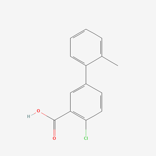 Molecular Structure of 1184525-11-8 (2-Chloro-5-(2-methylphenyl)benzoic acid)