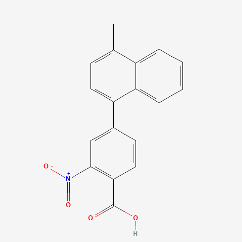 Molecular Structure of 1195192-90-5 (4-(4-Methylnaphthalen-1-yl)-2-nitrobenzoic acid)