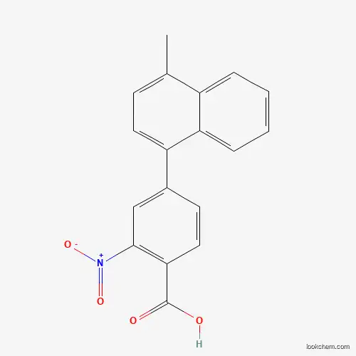 Molecular Structure of 1195192-90-5 (4-(4-Methylnaphthalen-1-yl)-2-nitrobenzoic acid)