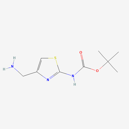 Molecular Structure of 1211535-27-1 (Tert-butyl (4-(aminomethyl)thiazol-2-yl)carbamate)
