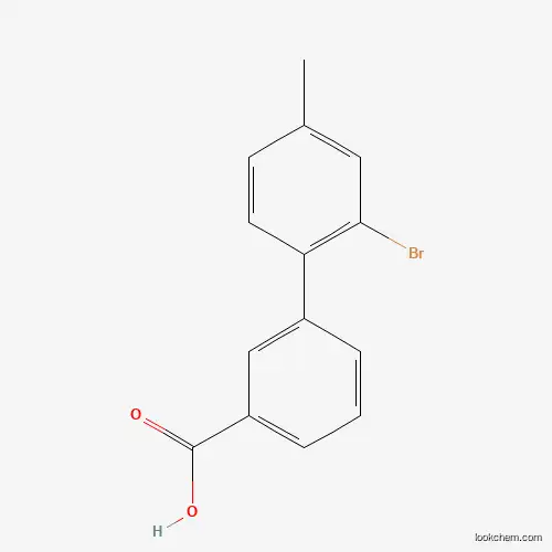 Molecular Structure of 1215206-64-6 (2'-Bromo-4'-methylbiphenyl-3-carboxylic acid)