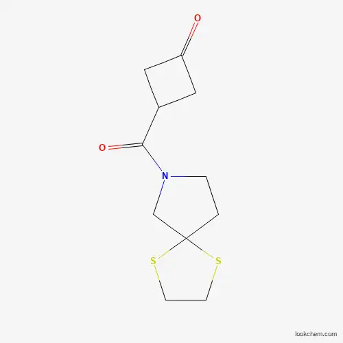 Molecular Structure of 1240725-55-6 (3-(1,4-Dithia-7-azaspiro[4.4]non-7-ylcarbonyl)cyclobutanone)