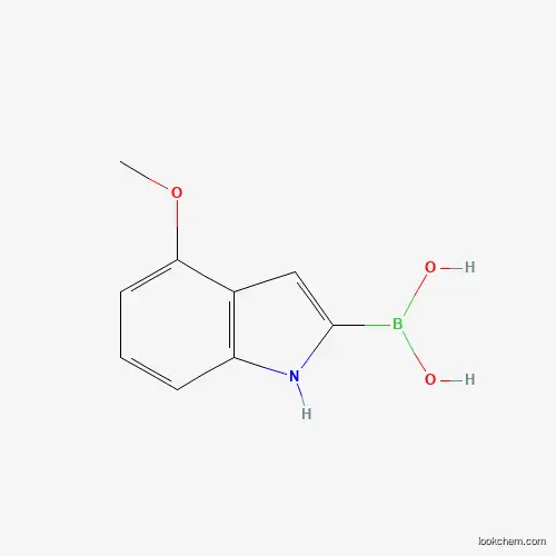 Molecular Structure of 1256355-60-8 ((4-Methoxy-1H-indol-2-yl)boronic acid)