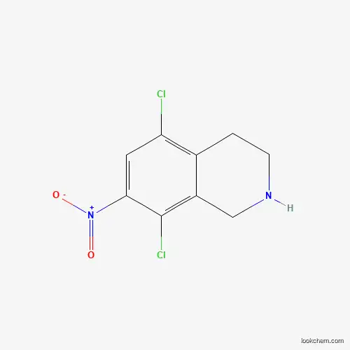 Molecular Structure of 1261079-69-9 (5,8-Dichloro-7-nitro-1,2,3,4-tetrahydroisoquinoline)