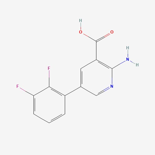 Molecular Structure of 1261446-78-9 (2-Amino-5-(2,3-difluorophenyl)nicotinic acid)