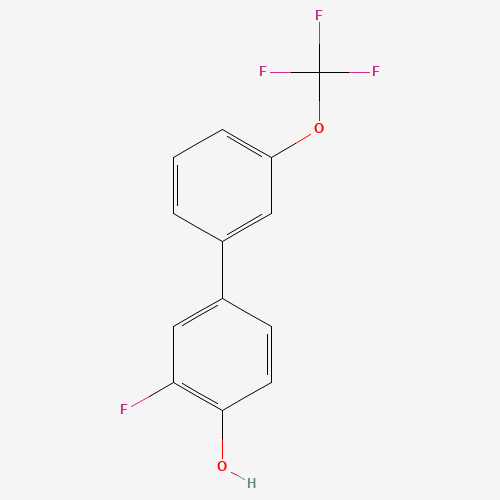 Molecular Structure of 1261449-22-2 (2-Fluoro-4-(3-trifluoromethoxyphenyl)phenol)