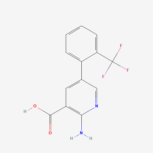 Molecular Structure of 1261456-85-2 (2-Amino-5-(2-(trifluoromethyl)phenyl)nicotinic acid)