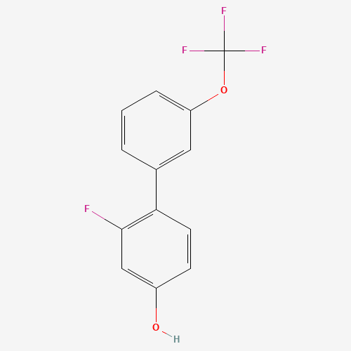Molecular Structure of 1261487-11-9 (3-Fluoro-4-(3-trifluoromethoxyphenyl)phenol)