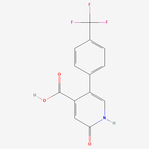 Molecular Structure of 1261578-76-0 (2-Hydroxy-5-(4-trifluoromethylphenyl)isonicotinic acid)