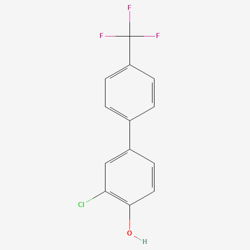 Molecular Structure of 1261581-45-6 (3-Chloro-4'-(trifluoromethyl)[1,1'-biphenyl]-4-ol)