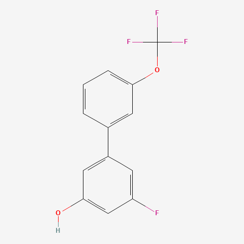Molecular Structure of 1261590-89-9 (3-Fluoro-5-(3-trifluoromethoxyphenyl)phenol)
