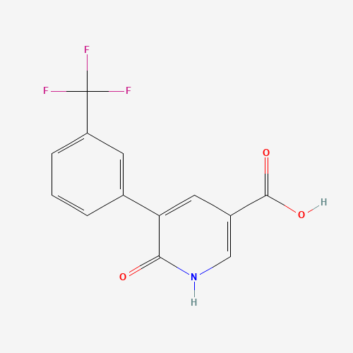 Molecular Structure of 1261756-14-2 (6-Hydroxy-5-(3-trifluoromethylphenyl)nicotinic acid)