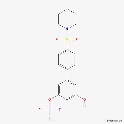 Molecular Structure of 1261901-42-1 (5-[4-(Piperidin-1-ylsulfonyl)phenyl]-3-trifluoromethoxyphenol)