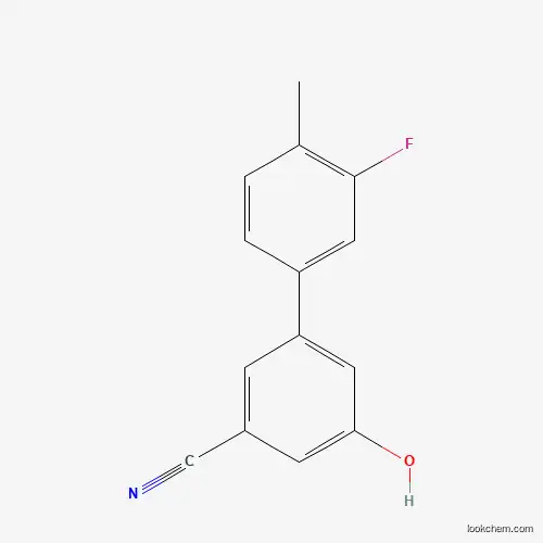 Molecular Structure of 1261918-98-2 (3-Cyano-5-(3-fluoro-4-methylphenyl)phenol)