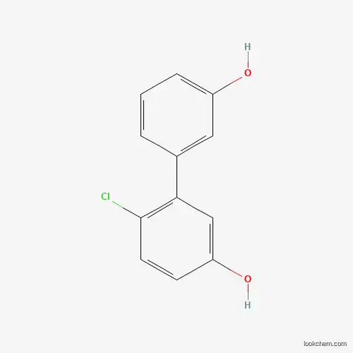 Molecular Structure of 1261943-28-5 (3-(2-Chloro-5-hydroxyphenyl)phenol)