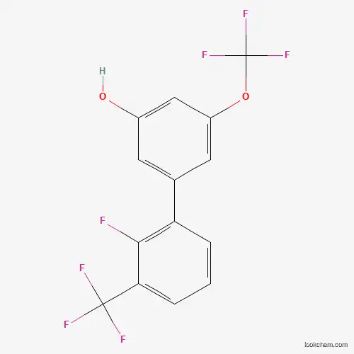Molecular Structure of 1261952-81-1 (5-(2-Fluoro-3-trifluoromethylphenyl)-3-trifluoromethoxyphenol)