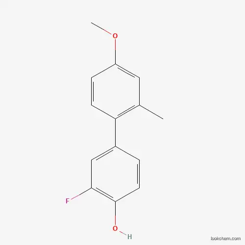 Molecular Structure of 1261961-30-1 (2-Fluoro-4-(4-methoxy-2-methylphenyl)phenol)