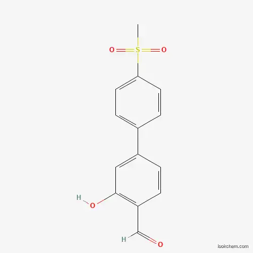 Molecular Structure of 1261966-65-7 (2-Formyl-5-(4-methylsulfonylphenyl)phenol)