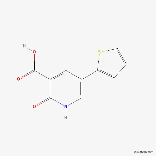 Molecular Structure of 1261987-89-6 (2-Hydroxy-5-(thiophen-2-YL)nicotinic acid)