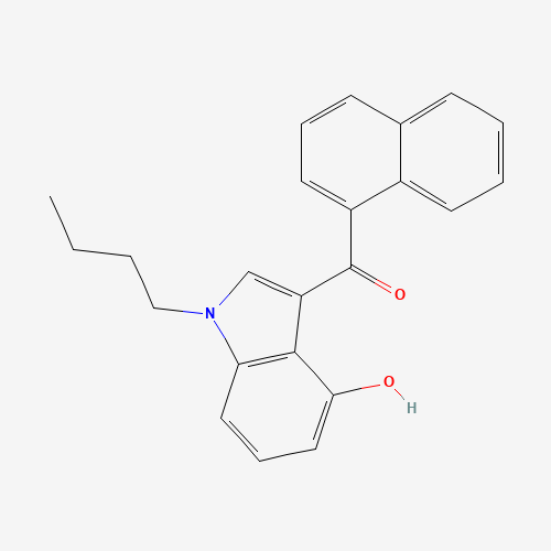 Molecular Structure of 1307803-46-8 (JWH 073 4-hydroxyindole metabolite)