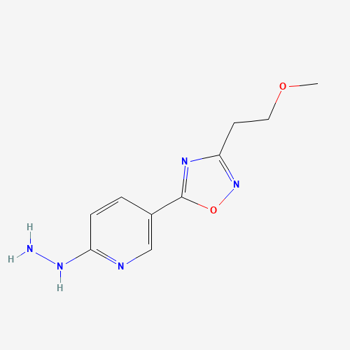 Molecular Structure of 1325303-55-6 (2-Hydrazino-5-[3-(2-methoxyethyl)-1,2,4-oxadiazol-5-yl]pyridine)